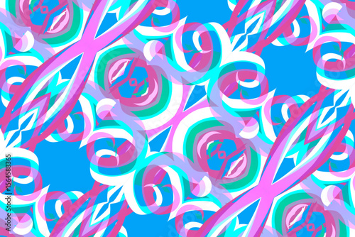 gradient line art pattern of indonesian culture traditional tenun batik ethnic dayak ornament	
