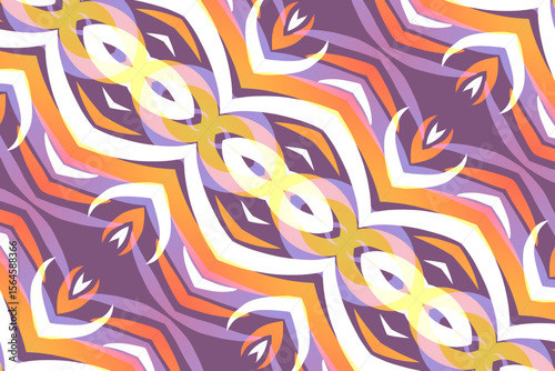 gradient line art pattern of indonesian culture traditional tenun batik ethnic dayak ornament	