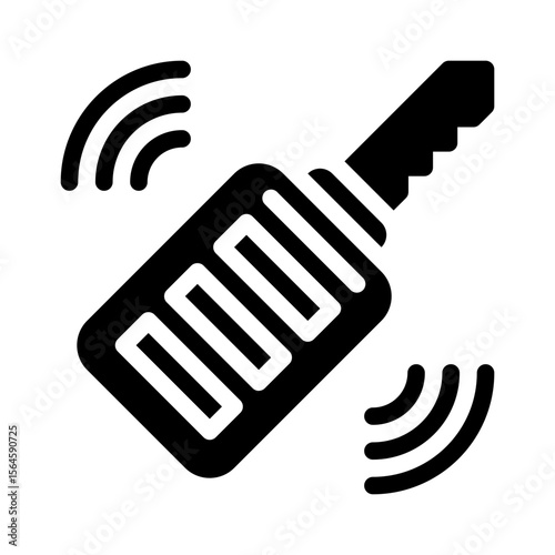 car key glyph icon