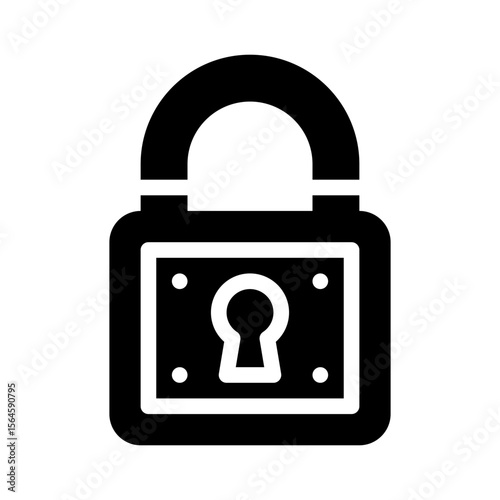 padlock glyph icon