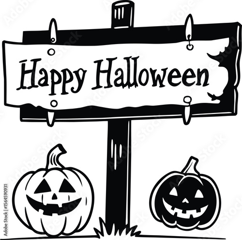 halloween background with pumpkins