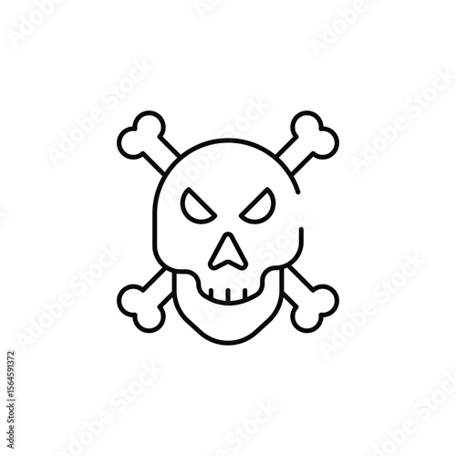 Death icon design with white background stock illustration