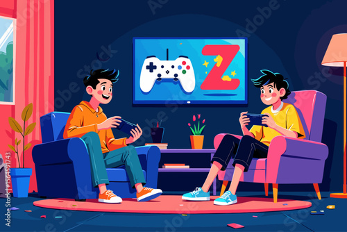 gen z playing video games with gen x and loosing