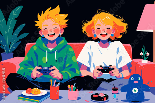gen z playing video games with gen x and loosing