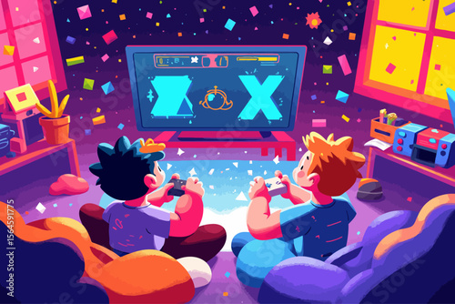 gen z playing video games with gen x and loosing