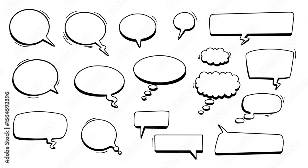 Fototapeta premium set of speech bubbles