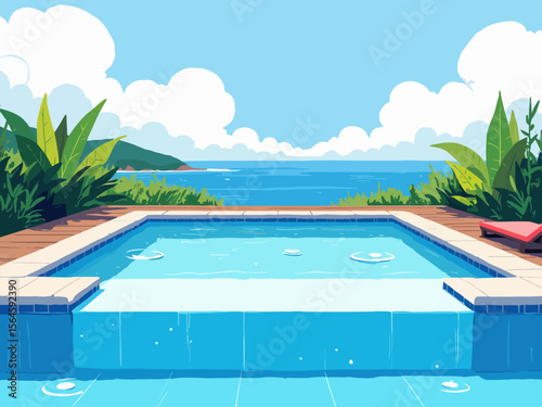 roof-top glassed pool, with glassed bottom 