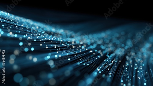 Glowing Fiber Optic Strands