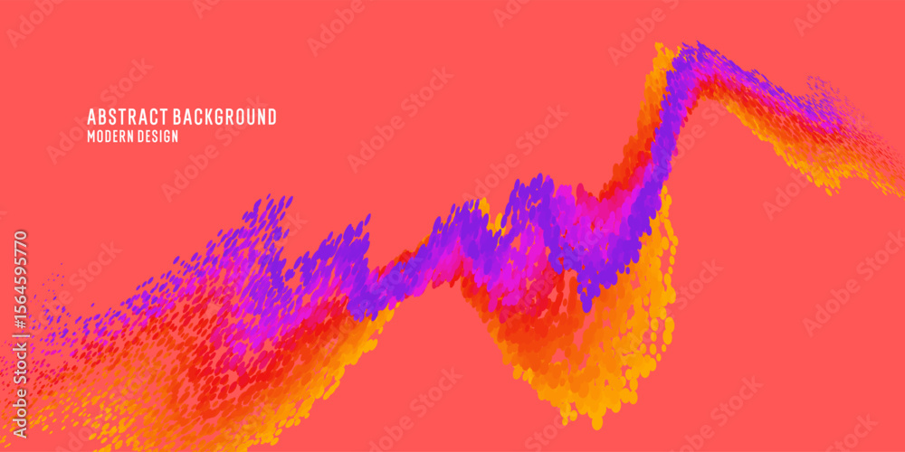 Futuristic Abstract Background with Dots. Motion Vector Illustration. Futuristic Technology Style