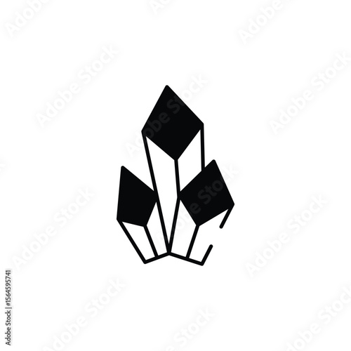 Crystals icon design with white background stock illustration