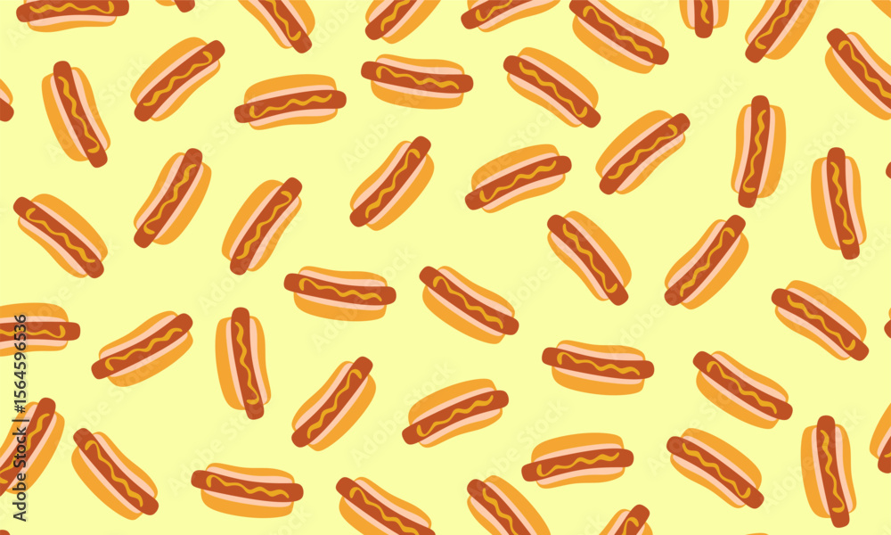 Seamless Pattern of a Hot dog. Hot dog doodle pattern background. Seamless pattern of hotdog doodle illustration background. hot dog pattern background. Seamless Pattern of a Hot dog. Hot dog doodle pattern background. Seamless pattern of hotdog doodle illustration background. hot dog pattern background.