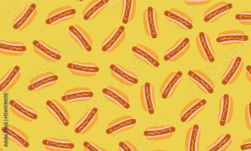 hotdog food pattern background cute. Hotdog pattern seamless background texture repeat. seamless pattern of hot dog
