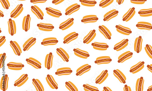 Hot dog seamless pattern. Hot dog pattern background. Seamless Pattern of Hot dog. Seamless pattern of Hot dog illustration background. 