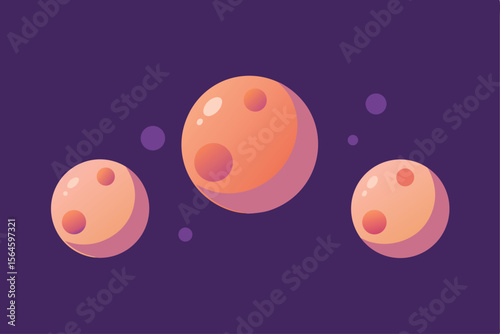 Celestial Bodies A Trio of Planets in Deep Space