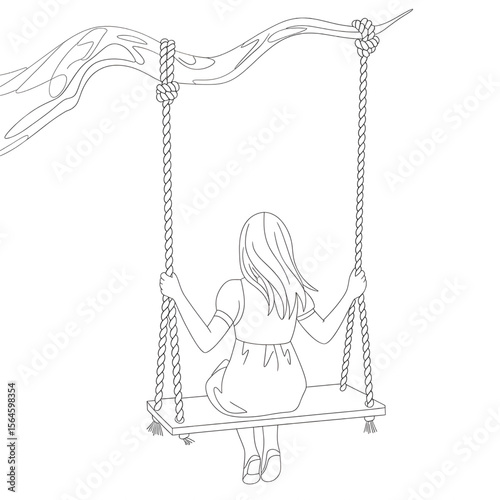 girl on swing