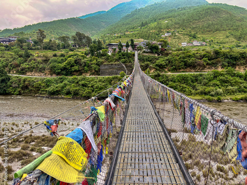 Punakha Suspension bridge in Bhutan