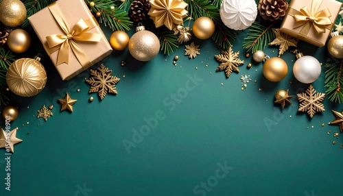 Christmas gift decoration festive environment image background holiday cheer close-up view seasonal celebration