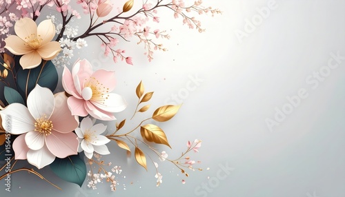 Floral arrangement display of spring blooms elegant home decor digital art soft lighting close-up perspective nature's beauty