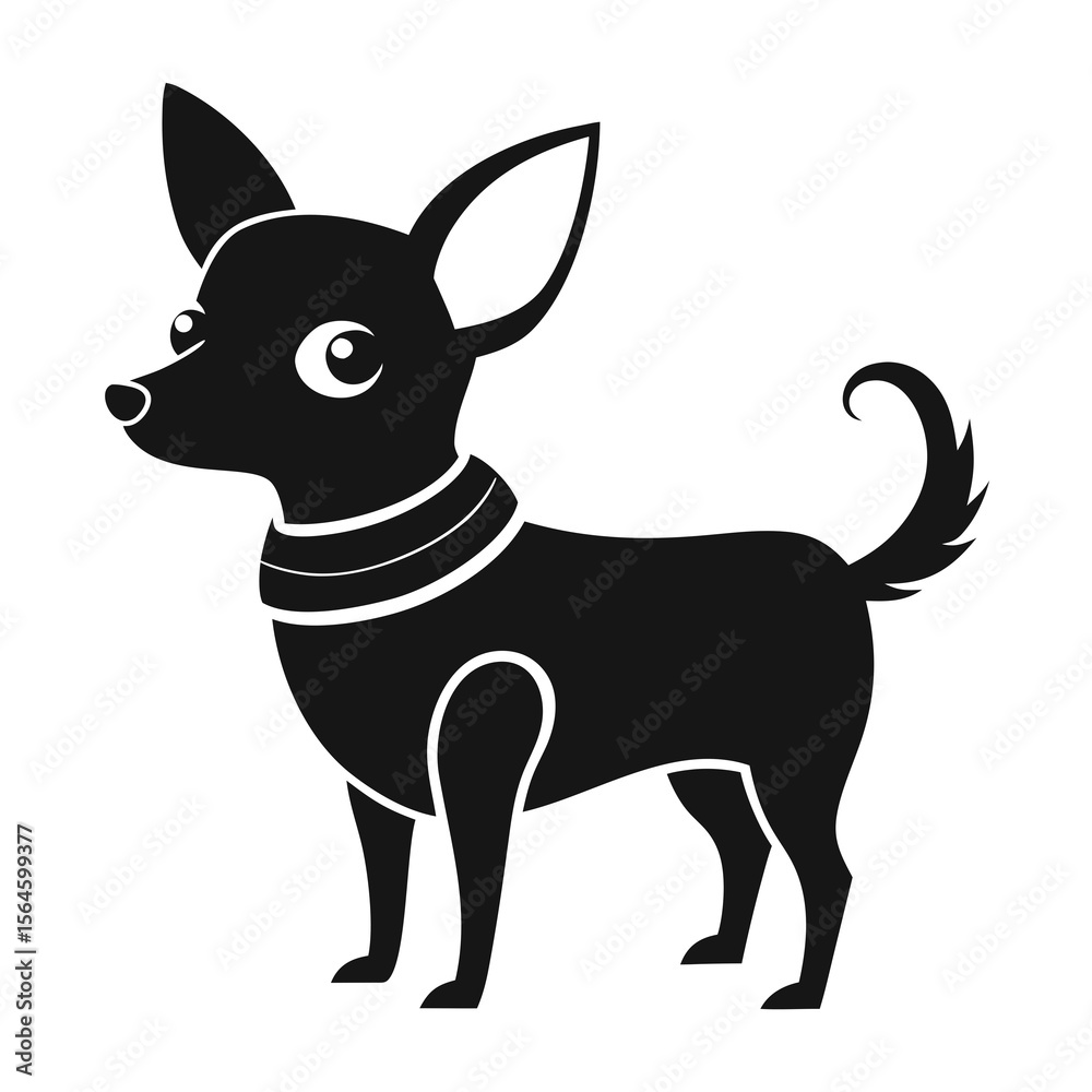 Cute Chihuahua Dog Wearing Sweater Silhouette Design for Cozy Pet Graphics Cute Chihuahua Dog Wearing Sweater Silhouette Design for Cozy Pet Graphics