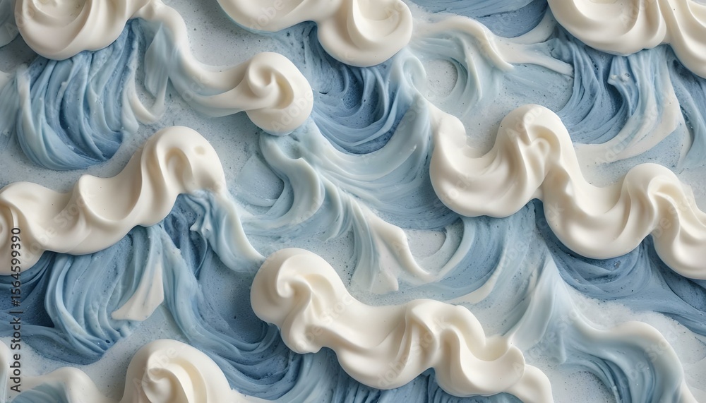 Fototapeta premium A beautiful abstract background featuring stylized white and blue waves in a textured style.