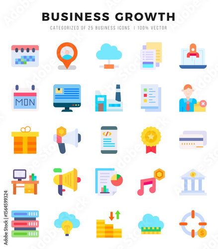 Business Growth Icon Bundle 25 Icons for Websites and Apps