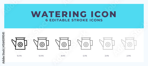 Watering icon. Regular line. Thin line. Bold line. Vector illustration.