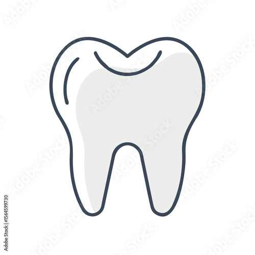 Simple illustration icon of teeth. Regular checkup. Dentist. Health. Tooth. Dentist. Tooth decay, tooth brushing. Orthodontics. Teeth.