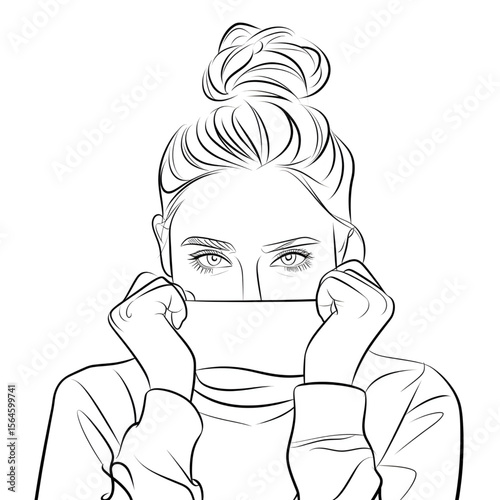 young woman face mask 