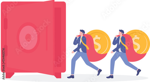 Passive income, easy money earning from investment or stock dividend and profit to be financial freedom concept.
