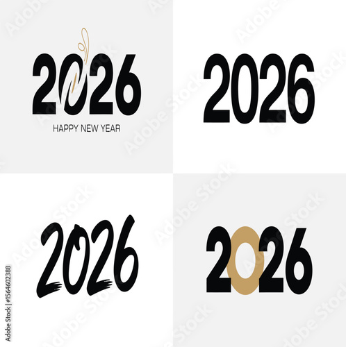 Celebrate the year ahead with these creative 2026 designs, perfect for New Year's greetings and festive layouts.