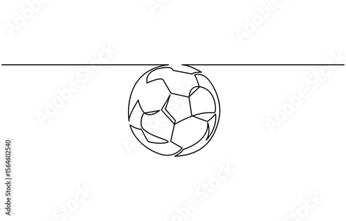 Football ball one line art. Continuous line drawing of soccer ball, sport, running, ball sports, activity, athlete, game,Football ball one line art. Continuous line drawing of soccer ball, Black and