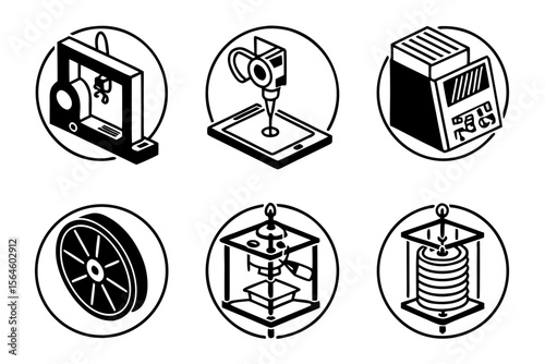 black and white icons for web