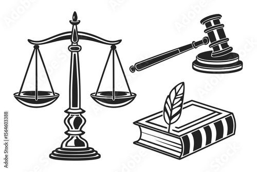 scales of justice vector illustration