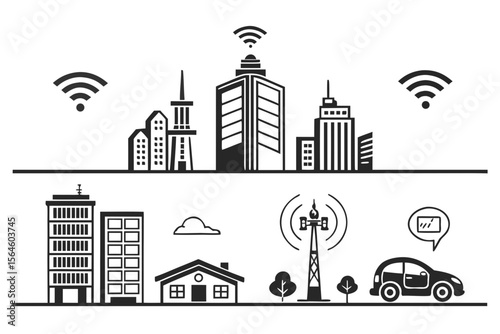 set of city icons