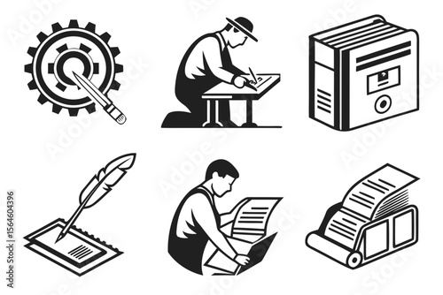 man and woman reading newspaper