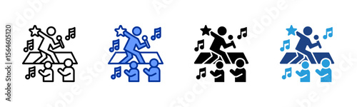 Performer icon sheet multiple style collection