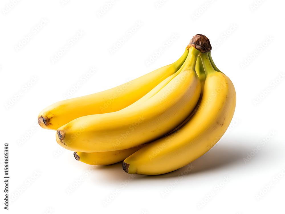 Four ripe yellow bananas isolated on a white background, studio shot on transparent, png cut out, ready to bring joy to any space 48002449 1 Four ripe yellow bananas isolated on a white background, studio shot on transparent, png cut out, ready to bring joy to any space 48002449 1
