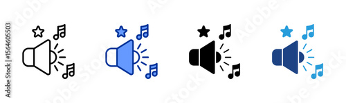 Speaker icon sheet multiple style collection