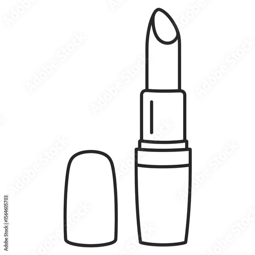 pink lipstick isolated on white background