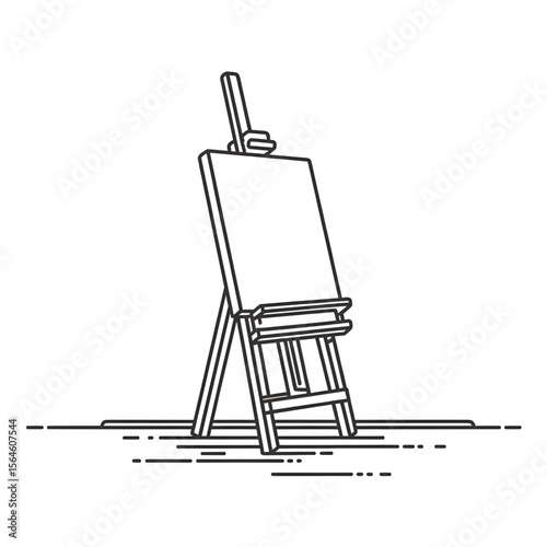 easel with a canvas