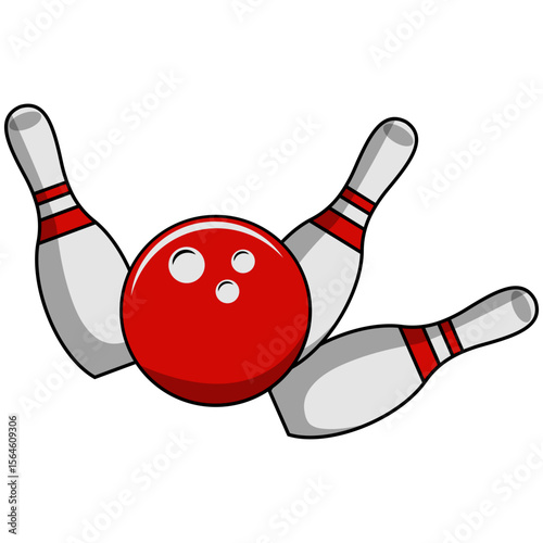 Bowling Ball And Pins