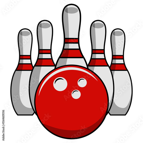 Bowling Ball And Pins