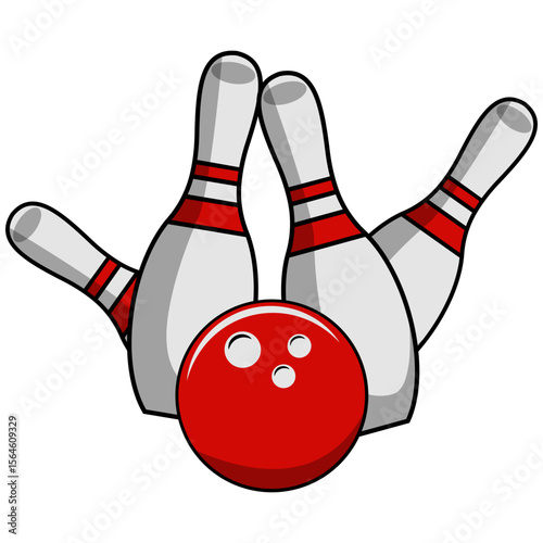 Bowling Ball And Pins