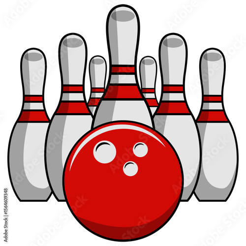 Bowling Ball And Pins