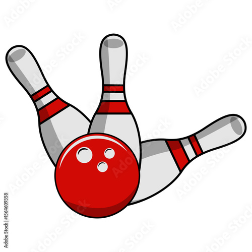 Bowling Ball And Pins