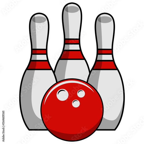 Bowling Ball And Pins