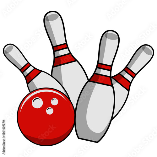 Bowling Ball And Pins