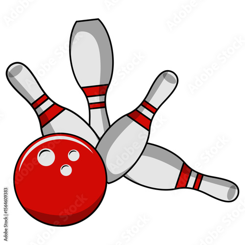 Bowling Ball And Pins