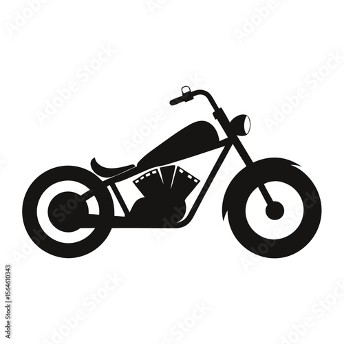 Motorcycle vector illustration showing a sport bike with wheels and engine in a sleek design
