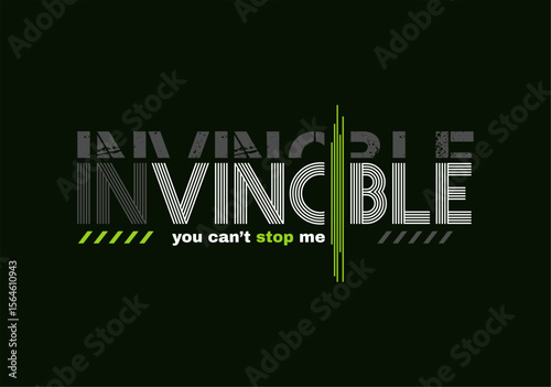 Invincible,slogan typography perfect.